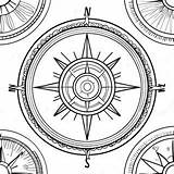 Vintage Nautical Compass Coloring Page 33323 26837 sketch template
