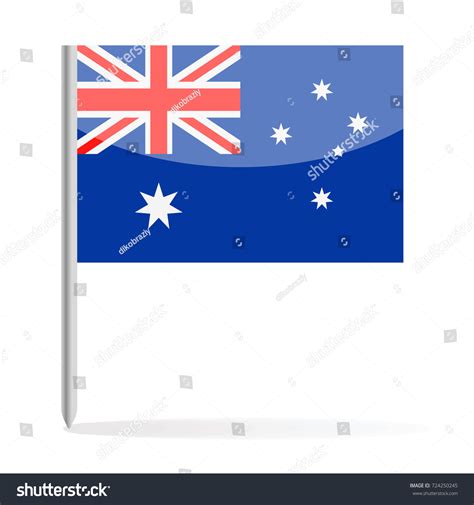 Australia Flag Pin Vector Icon Illustration Stock Vector (Royalty Free ...