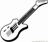 Coloring Pages Electric Guitar Entertainment > Instruments  Free sketch template