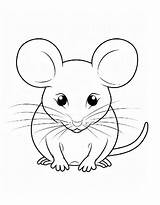 Mouse Coloring Pages Free Printable PDF sketch template