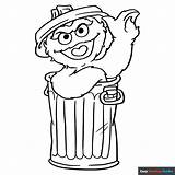 Oscar The Grouch From Sesame Street Coloring Page  Easy Drawing Guides sketch template