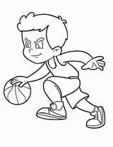 Little Boy Playing Basketball coloring page  Download Print Or Color sketch template