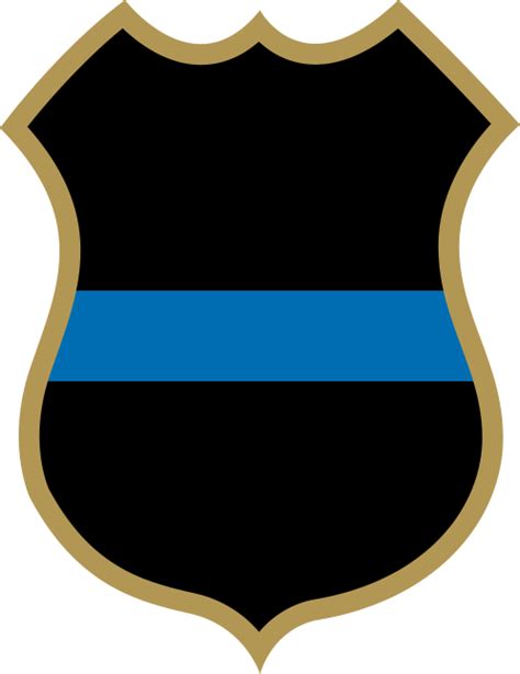 Blue Line Police Badge Clipart - Full Size Clipart (#5242780) - PinClipart