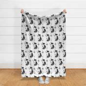 lion tattoo - black and white tribal Fabric | Spoonflower