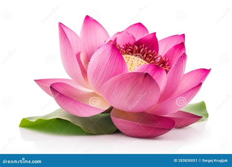 Lotus Flower Isolated on White Background AI Generated Stock Illustration - Illustration of ...