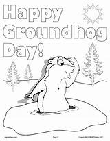 Groundhog Day Coloring Pages sketch template