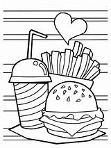 Free Coloring Pages Hamburger sketch template