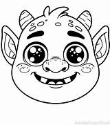 Friendly Ogre Coloring Page sketch template