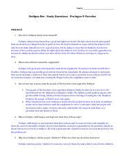 Oedipus Rex - Study Questions - Prologue & Parodos-1.docx - Name ...