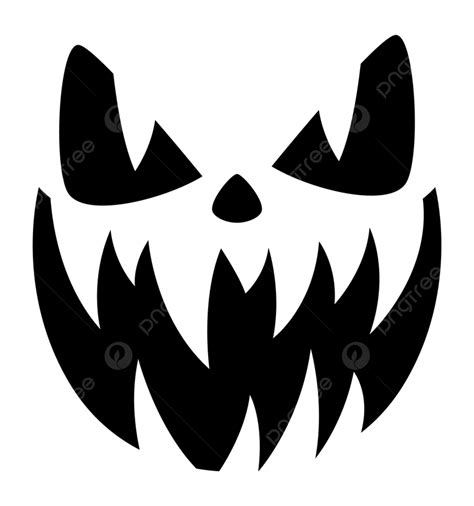 Scary Halloween Pumpkin Vector Art PNG, Halloween Pumpkin Face Scary ...