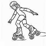 A Girl On Roller Skates coloring Page  Download Print Or Color Online sketch template