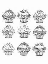 Cupcake coloring Pages  ColoringLib sketch template
