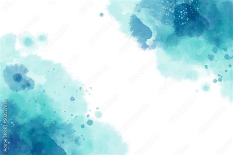 Abstract background texture, soft colors blue, green and white watercolor gradients hand-painted ...