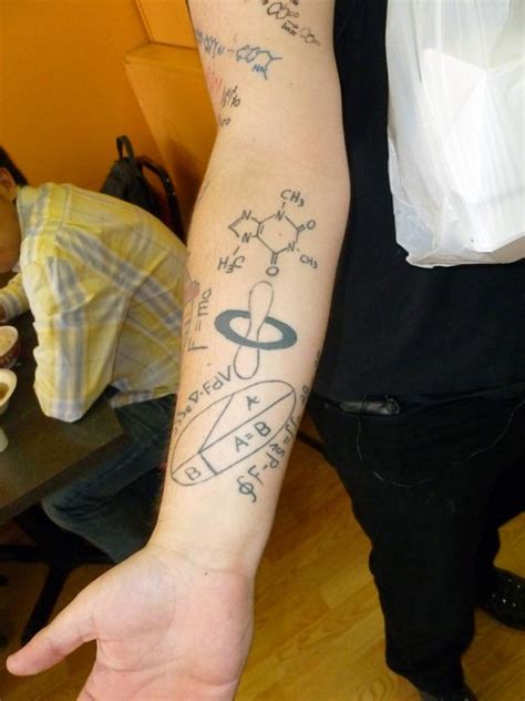 Awesome chemistry tattoos seen on the arm of a guy named Eric at Cravings | Flickr - Photo Sharing!