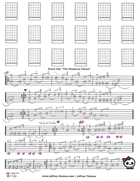 The Simpsons Theme Free Guitar Tab by Jeffrey Thomas