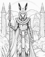 Egyptian Mythology  Anubis God Of The Afterlife Coloring Pages sketch template