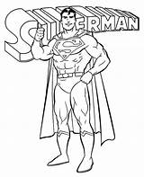 Superman Coloring Page sketch template