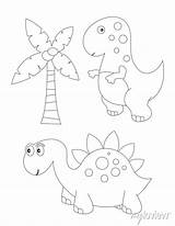 Dinosaurs coloring Page Printable For Children Preschool Space  sketch template