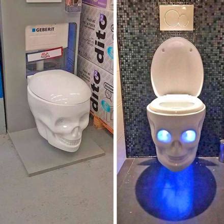 This Skull Toilet Has Built-In LED Lights For a Quick Release Of Your Demons