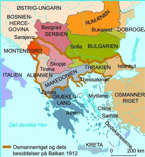 Balkan Peninsula Map 1914