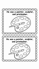 Pablo Picasso Emergent Reader Book Coloring Pages By Elementary Art Fun sketch template