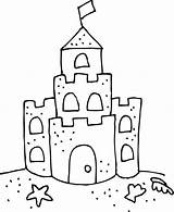 Simple Sand Castle Coloring Pages sketch template