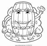 Funny Keg Coloring Page Illustration Stock Vector Royalty Free  sketch template