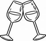 Wine Glass Coloring Page Pages sketch template