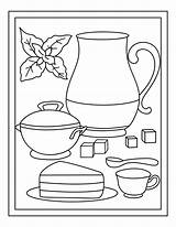 Printable Tea Party Coloring Pages  Free Sheet Printables For sketch template