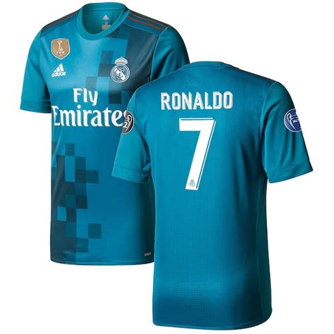 Cristiano Ronaldo Real Madrid adidas 2017/18 Third Authentic Jersey ...