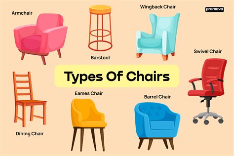 Vocabulary For Types Of Chairs And Their Styles