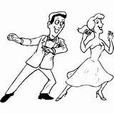 Ballroom Dancing Coloring Pages Sketch Page sketch template