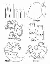 Letter M To Colour In sketch template