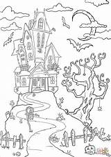 Haunted House coloring Page  Free Printable Coloring Pages sketch template
