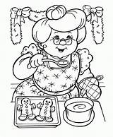 Mrs Claus Christmas Coloring Page Pages sketch template