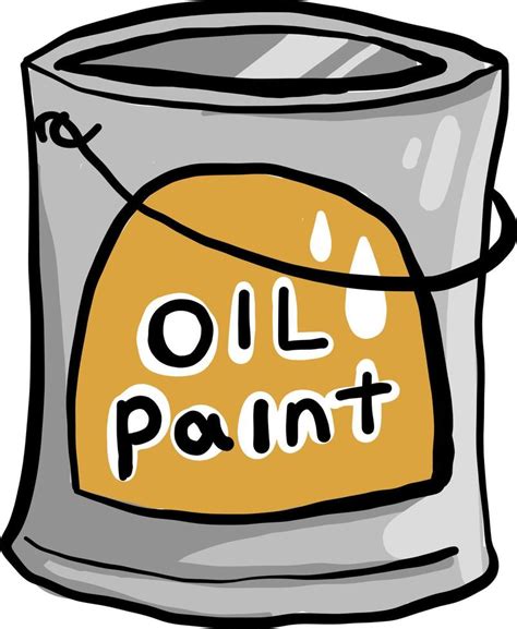 Oil paint can, illustration, vector on white background 13766996 Vector ...