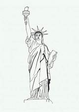 Estatua De La Libertad Para Colorear sketch template