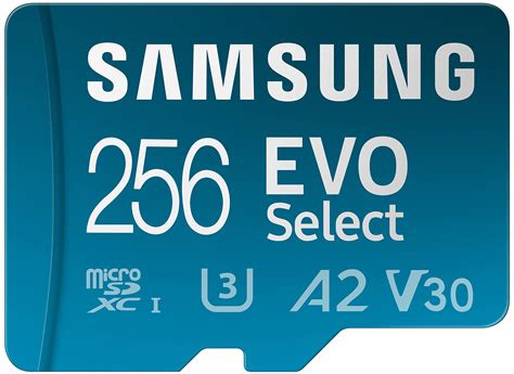 SAMSUNG EVO Select Micro SD-Memory-Card + Adapter, 256GB microSDXC ...