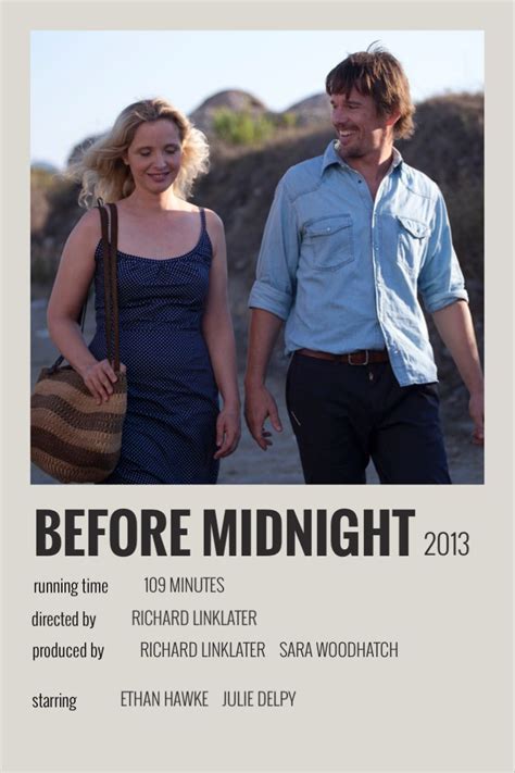 before midnight polaroid poster | Indie movie posters, Romantic movies, Iconic movie posters