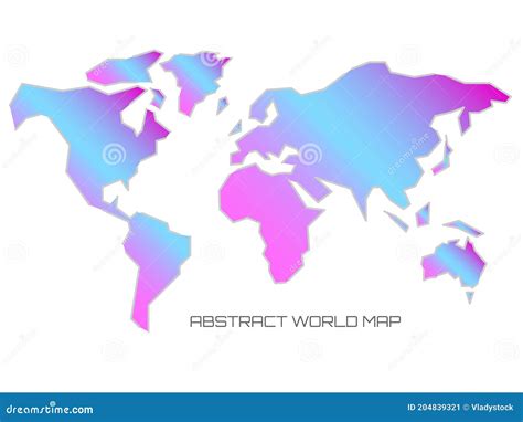 Linear Silhouette World Map. Outline Minimal Style Design Stock Illustration - Illustration of ...