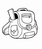Backpack Coloring Page Sketch sketch template