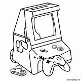 Retro Arcade Game Console Coloring Page  Pagescom sketch template