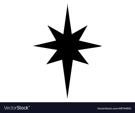 Bethlehem star silhouette art Royalty Free Vector Image