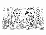 Free Seahorse Coloring Pages For Kids sketch template