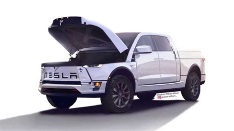 Tesla Electric Pickup Truck Ram Look-Alike Render Surfaces On Video