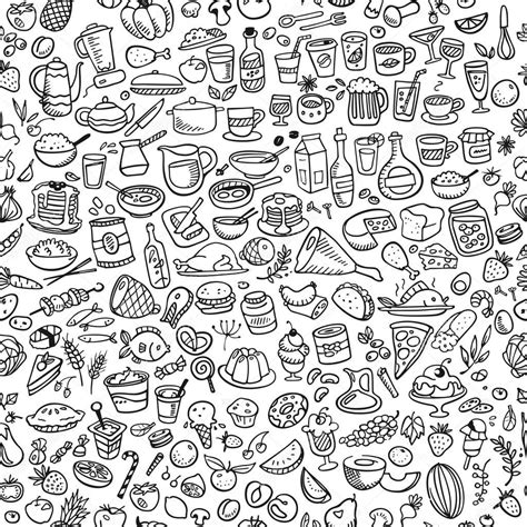 Image result for doodle food | Seamless background, Doodles, Food icons