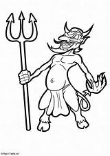 Printable Devil coloring Page sketch template