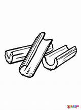 Celery Stick Coloring Page sketch template