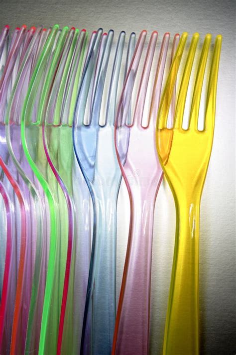 Colorful plastic forks stock photo. Image of colors, forks - 2437158