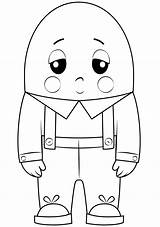 Humpty Dumpty Nursery Rhyme Sketch Coloring Page sketch template